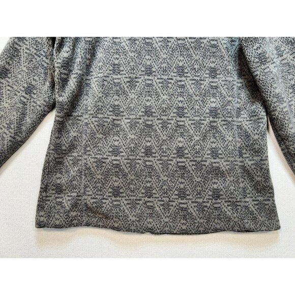 Woolrich Womens Fleece Jacket Size M Slate Gray Geo Full Zip Mock Neck Outdoors - Picture 11 of 11